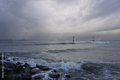 surfing at sea