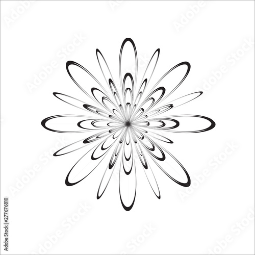 Abstract floral design element for cards, poster, banner, web.