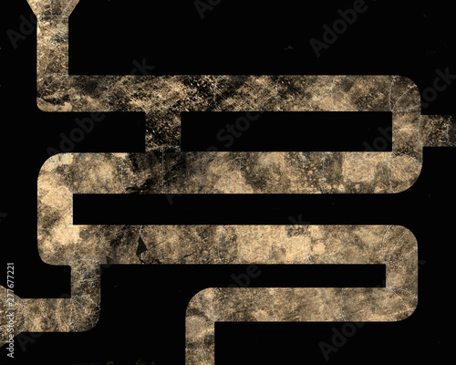 Obraz na płótnie the leaky rusty sewer pipes, abstract illustration