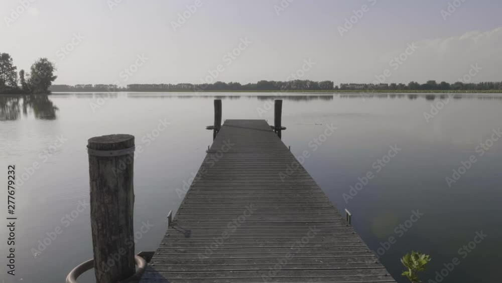Pier in Mantova, Belfiore Park, Italy, fixed shot Pier in Mantova, Belfiore Park, Italy, fixed shot