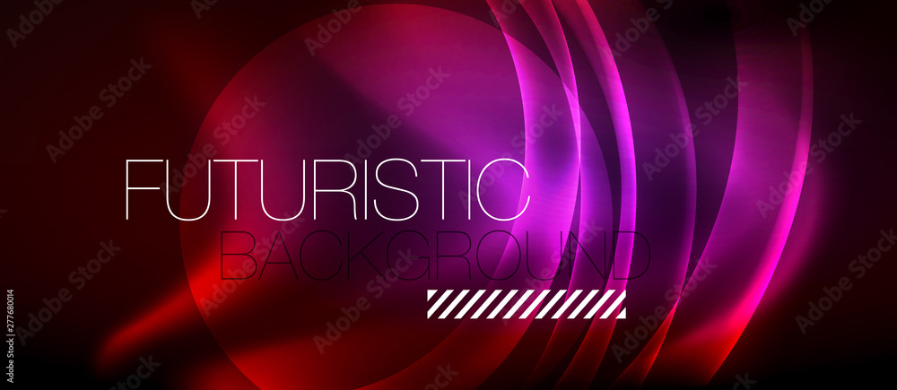 Neon color wave lines abstract background, magic techno futuristic light Neon color wave lines abstract background, magic techno futuristic light