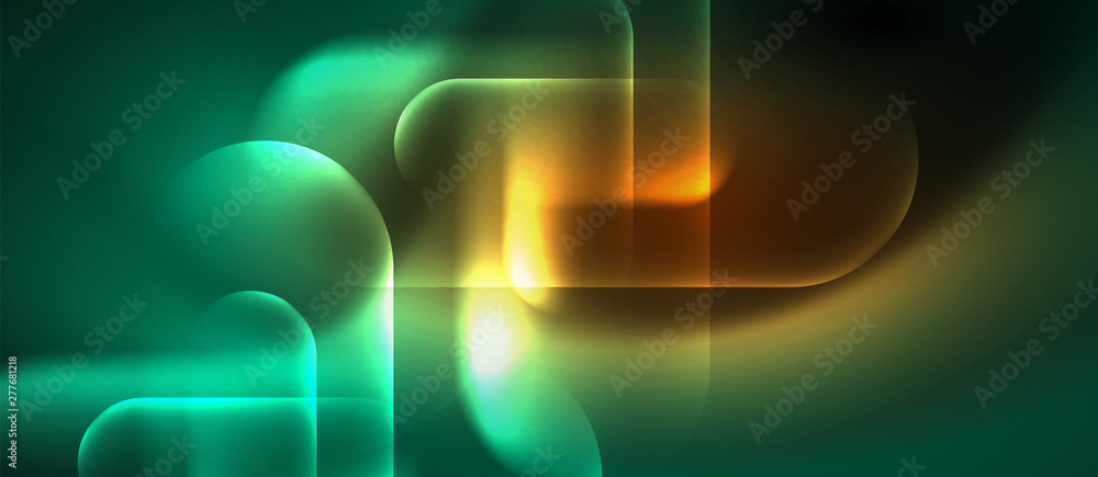 Neon glowing techno lines, hi-tech futuristic abstract background template Neon glowing techno lines, hi-tech futuristic abstract background template