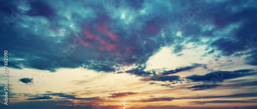 Sunset sky panoramic background. © Photocreo Bednarek