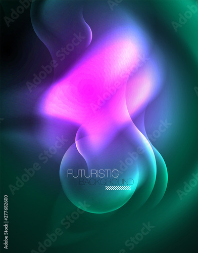 Neon lights vector abstract background