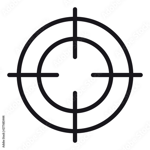 Fadenkreuz / schwarz-weiß, Vektor, freigestellt