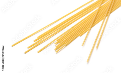 Integral spaghetti, pasta isolated on white 