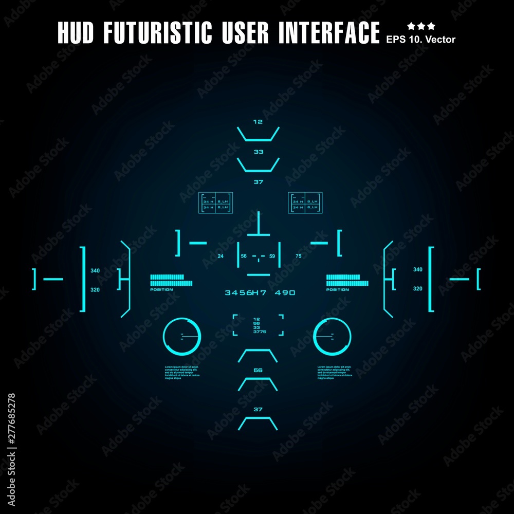 Futuristic virtual graphic touch user interface, target Futuristic virtual graphic touch user interface, target