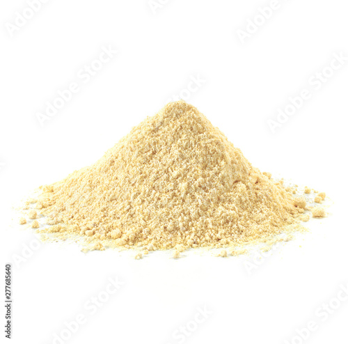 Chickpea pile or heap isolated on white background photo