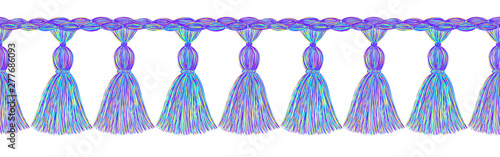 Tassel pattern. Fringe border. Trendy fashion design. Clothes decoration. Ethnic. Folk. Vintage. Boho style.