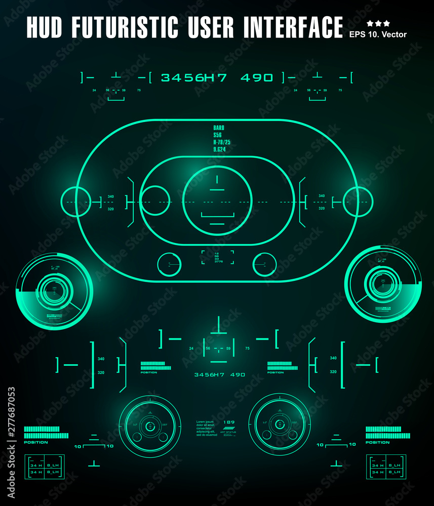 Futuristic virtual graphic touch user interface, target Futuristic virtual graphic touch user interface, target
