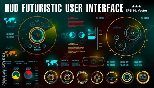 Futuristic virtual graphic touch user interface  target