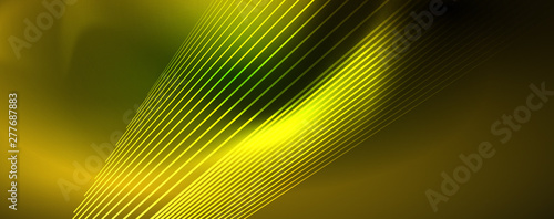 Vector neon light lines concept, abstract background