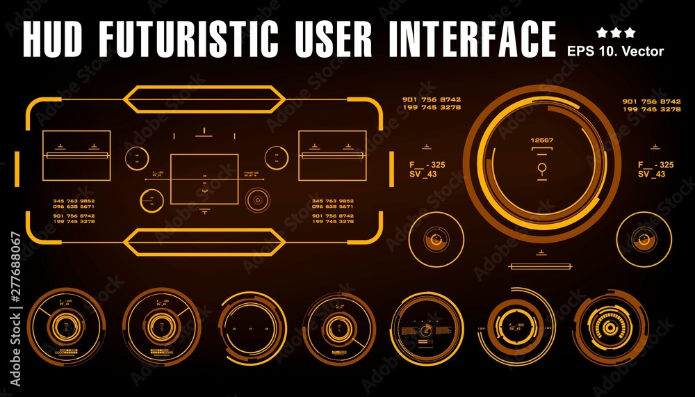 Fototapeta premium Futuristic virtual graphic touch user interface, target