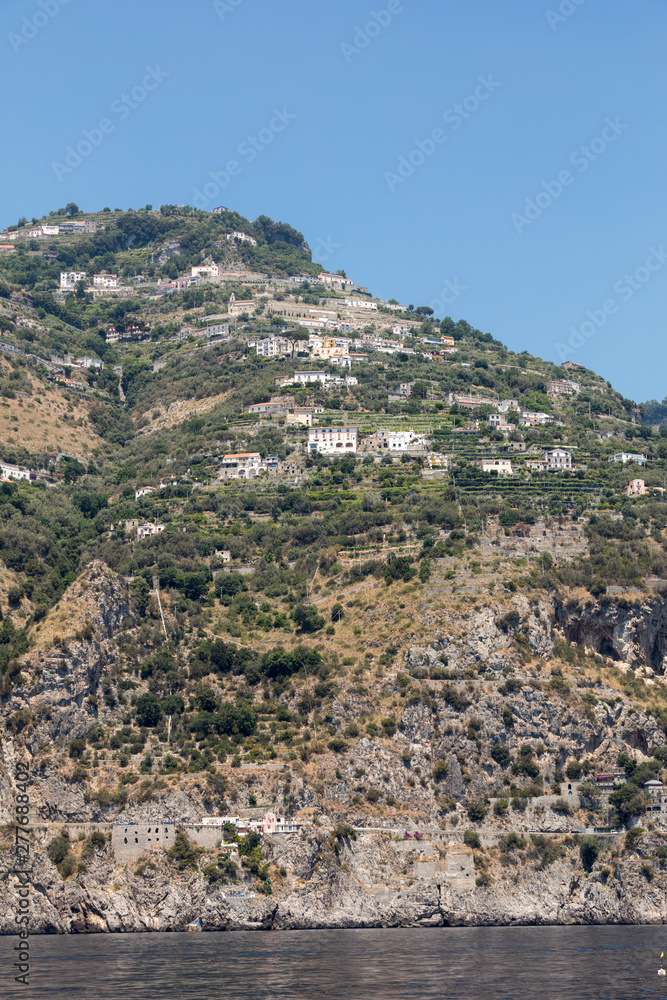 Exclusive villas and apartments on the rocky coast of Amalfi. Campania. Italy Exclusive villas and apartments on the rocky coast of Amalfi. Campania. Italy