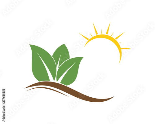 Vector Icon Logo Sun over horizonv