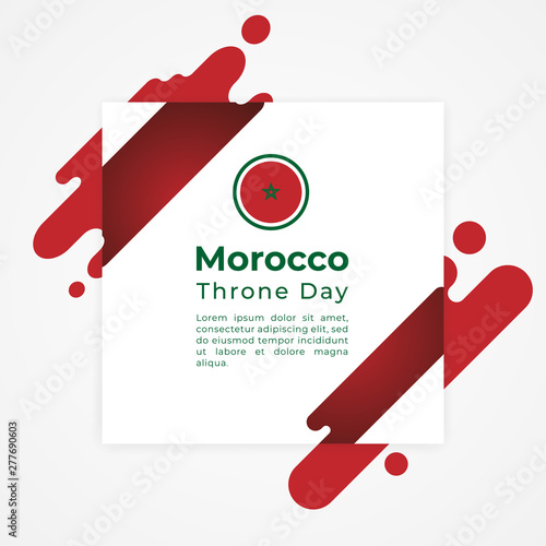 Happy Kingdom of Morocco Throne Day Vector Design Template Illustration