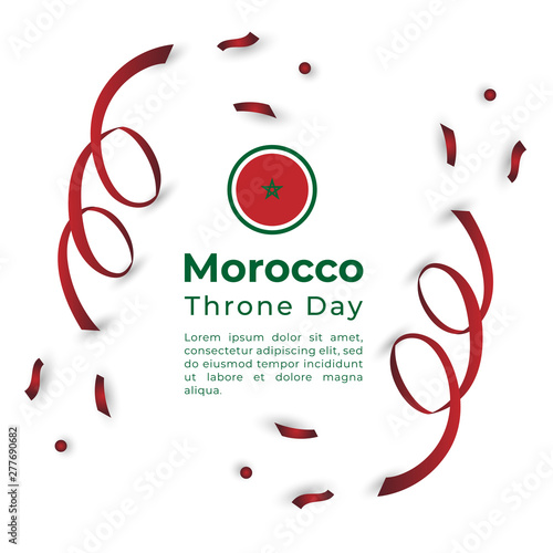 Happy Kingdom of Morocco Throne Day Vector Design Template Illustration