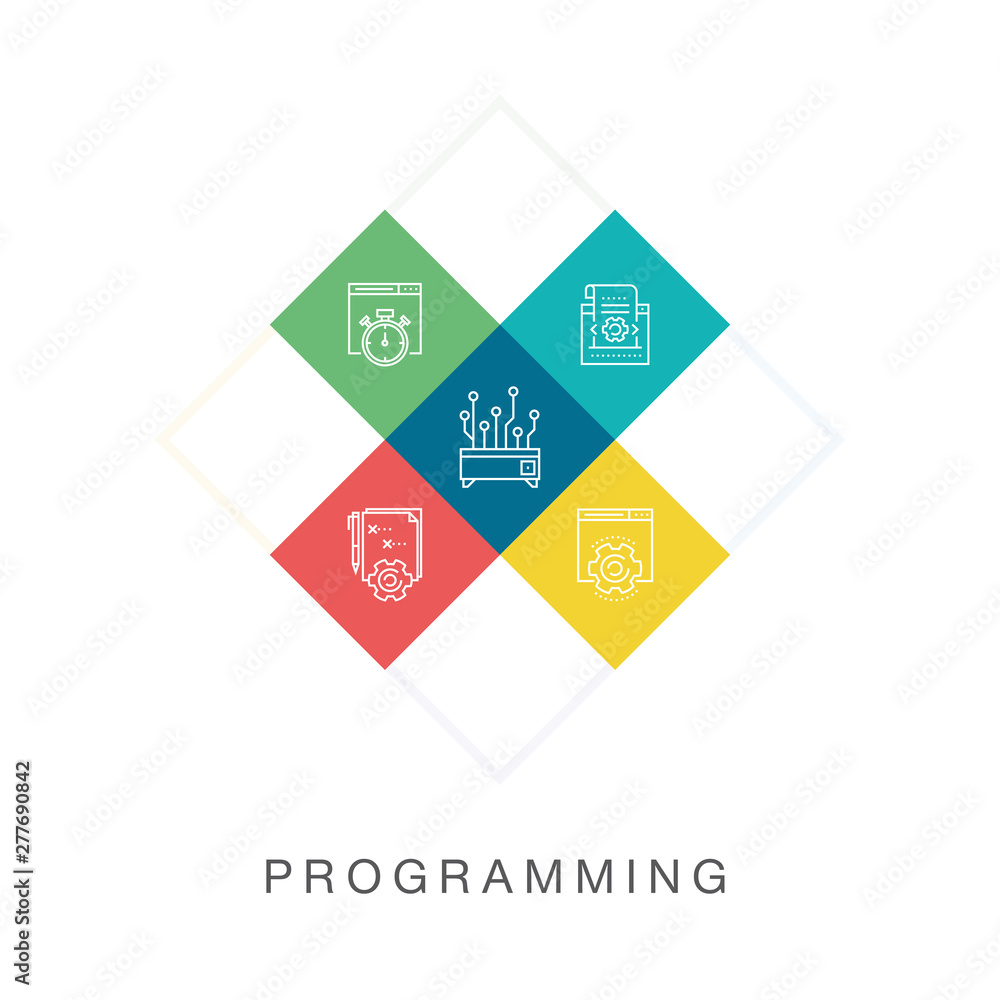 PROGRAMMING ICON CONCEPT PROGRAMMING ICON CONCEPT