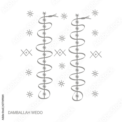 vector icon with veve vodoo symbol Damballah Weddo