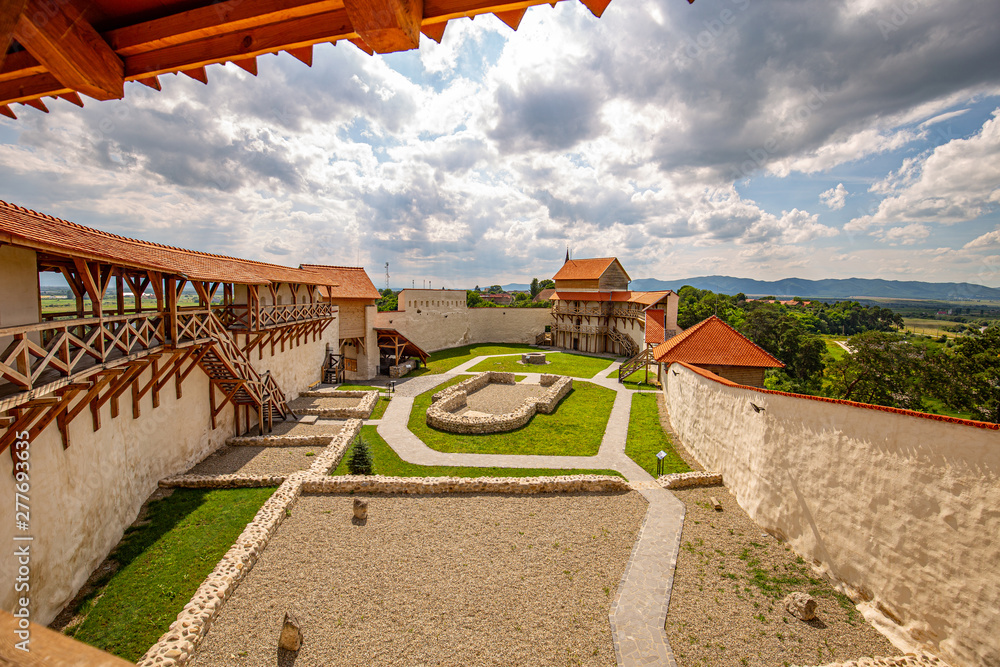 View of the Feldioara fortress. Transylvania, Romania