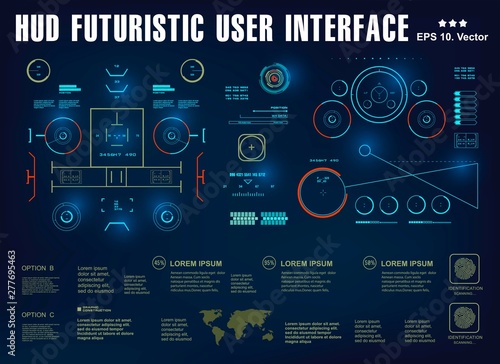 Wallpaper Mural Futuristic virtual graphic touch user interface, target Torontodigital.ca