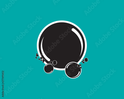 Bubble logo template vector icon illustration design