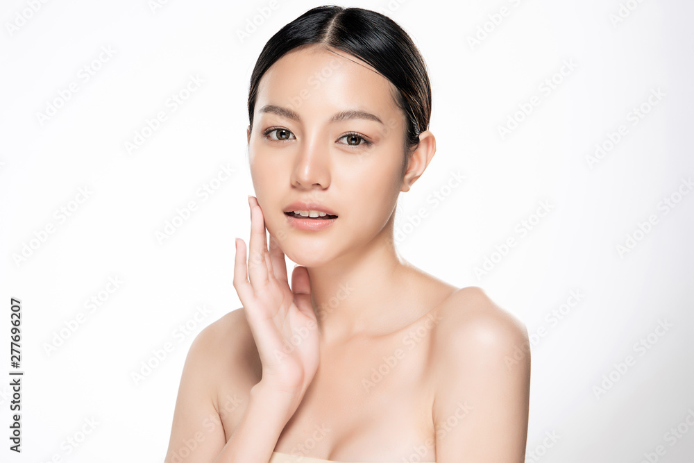 Beautiful Young Asian Woman with Clean Fresh Skin, Beautiful Young Asian Woman with Clean Fresh Skin,
