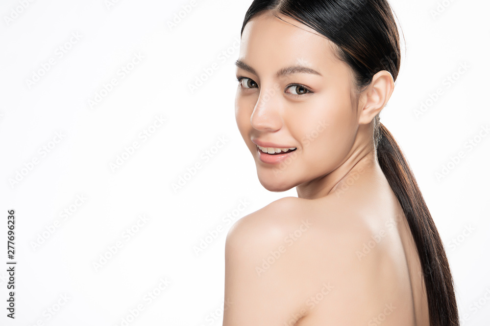 Beautiful Young Asian Woman with Clean Fresh Skin, Beautiful Young Asian Woman with Clean Fresh Skin,