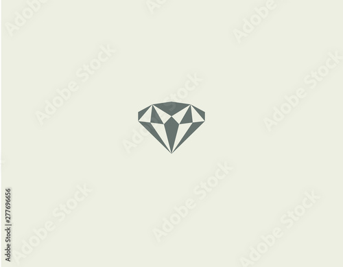 Creative logo icon abstract crystal diamond facet for jewelry store