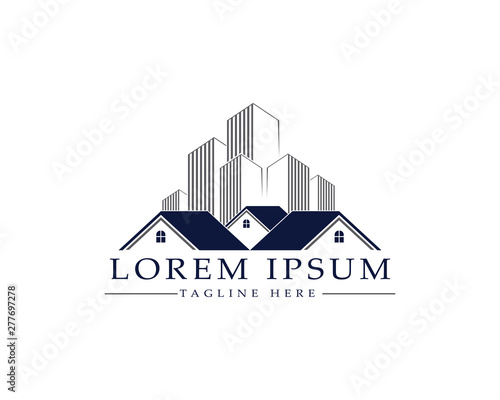 Real estate and home buildings logo icons