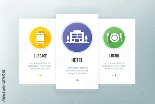Tourism And Tavel Icons for Website and mobile app onboarding screens vector template stock illustration