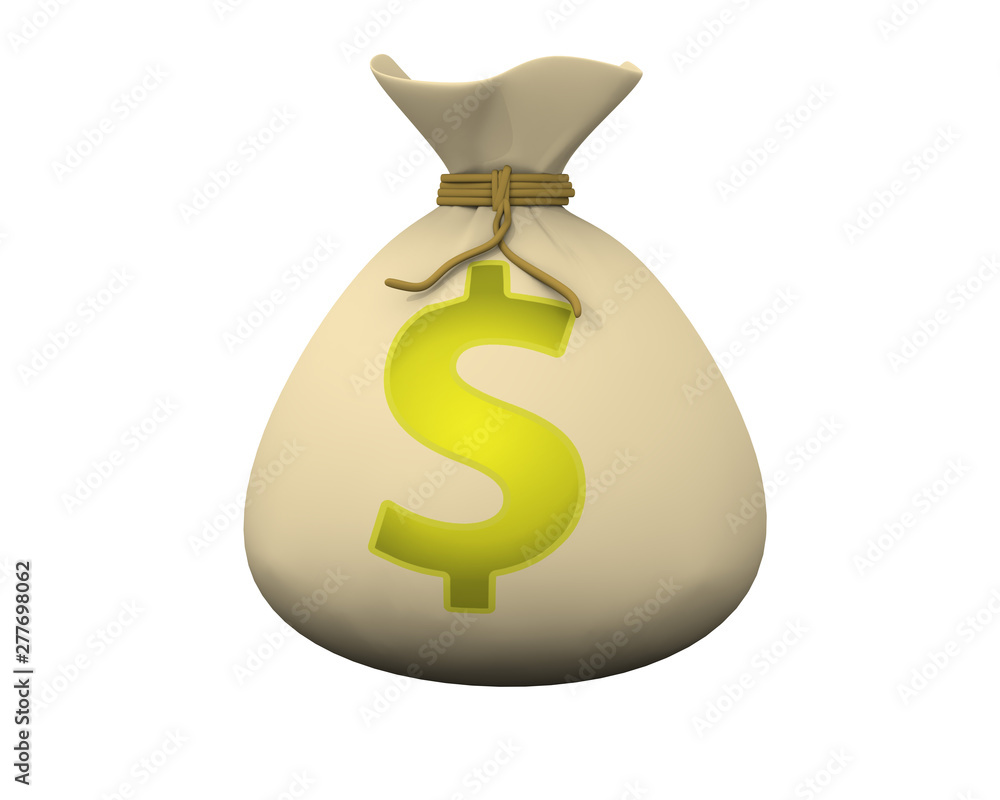 Bolsa de Dinero con símbolo de Dolar Bolsa de Dinero con símbolo de Dolar
