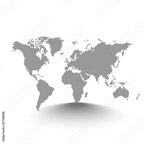 Fototapeta Naklejka Na Ścianę i Meble -  Color world map vector modern