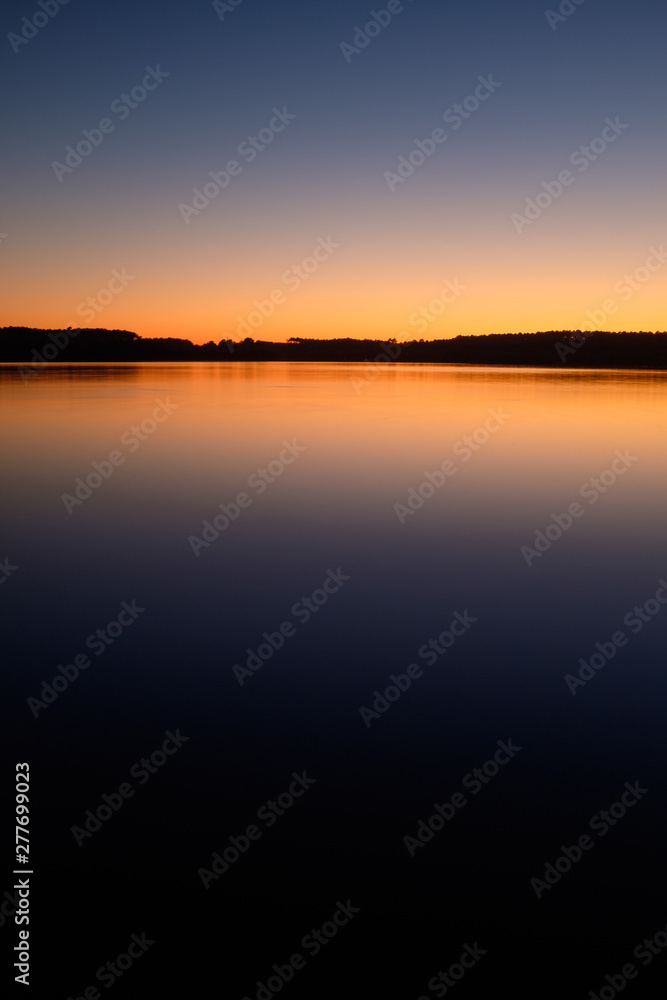 France, Lac de Soustons, Couché de Soleil - France, Lake Soustons, Sunset