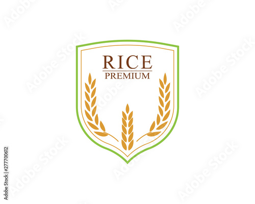 rice food meal logo and symbols template