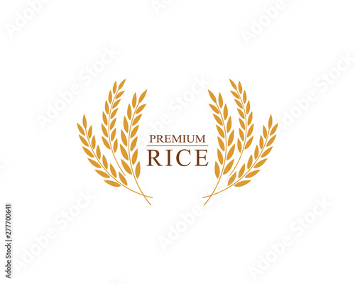 rice food meal logo and symbols template