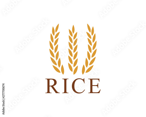 rice food meal logo and symbols template