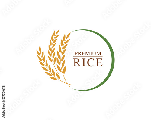 rice food meal logo and symbols template