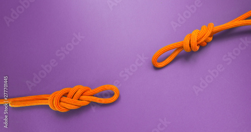 Two knots from climbing rope.