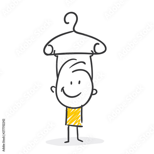 Strichfiguren / Strichmännchen: Kleiderbügel. (Nr. 409)	