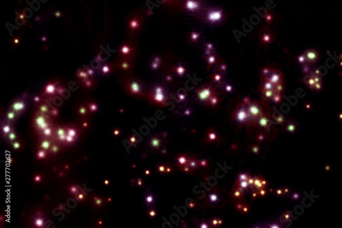 宇宙や夜空、または海のようなキラキラな背景