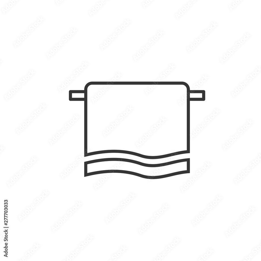 Towel icon template black color editable. Towel symbol vector sign isolated on white background. Simple logo vector illustration for graphic and web design. Towel icon template black color editable. Towel symbol vector sign isolated on white background. Simple logo vector illustration for graphic and web design.