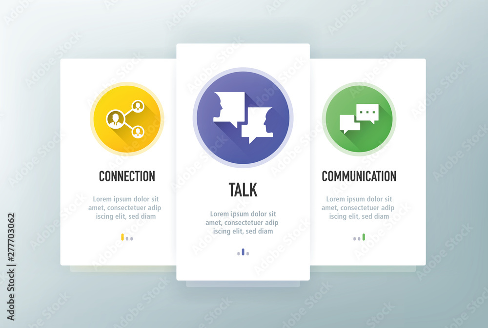 Communication Icons for Website and mobile app onboarding screens vector template stock illustration Communication Icons for Website and mobile app onboarding screens vector template stock illustration