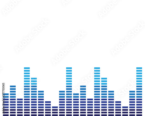 Audio technology  music sound waves vector icon illustration