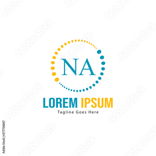 Free Download Initial NA logo template with modern frame. Minimalist NA letter logo vector illustration - GFXLoad
