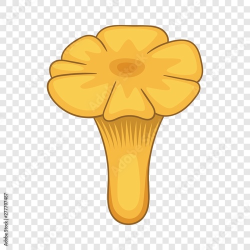Chanterelle mushroom icon. Cartoon illustration of chanterelle mushroom vector icon for web design