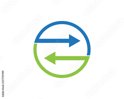 symbol of bidirectional arrows data transfer