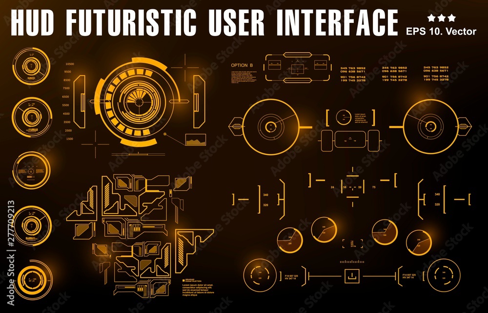 Fototapeta premium Futuristic virtual graphic touch user interface, target