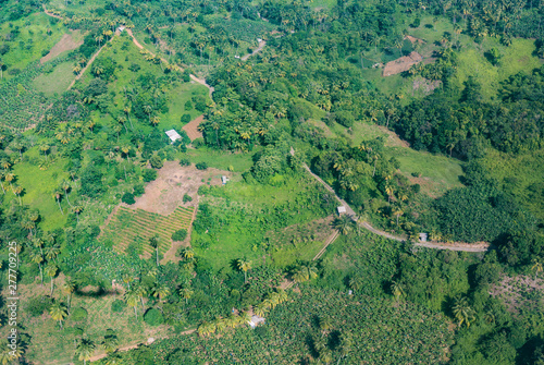 agriculture aerial in the jungle of Dominica