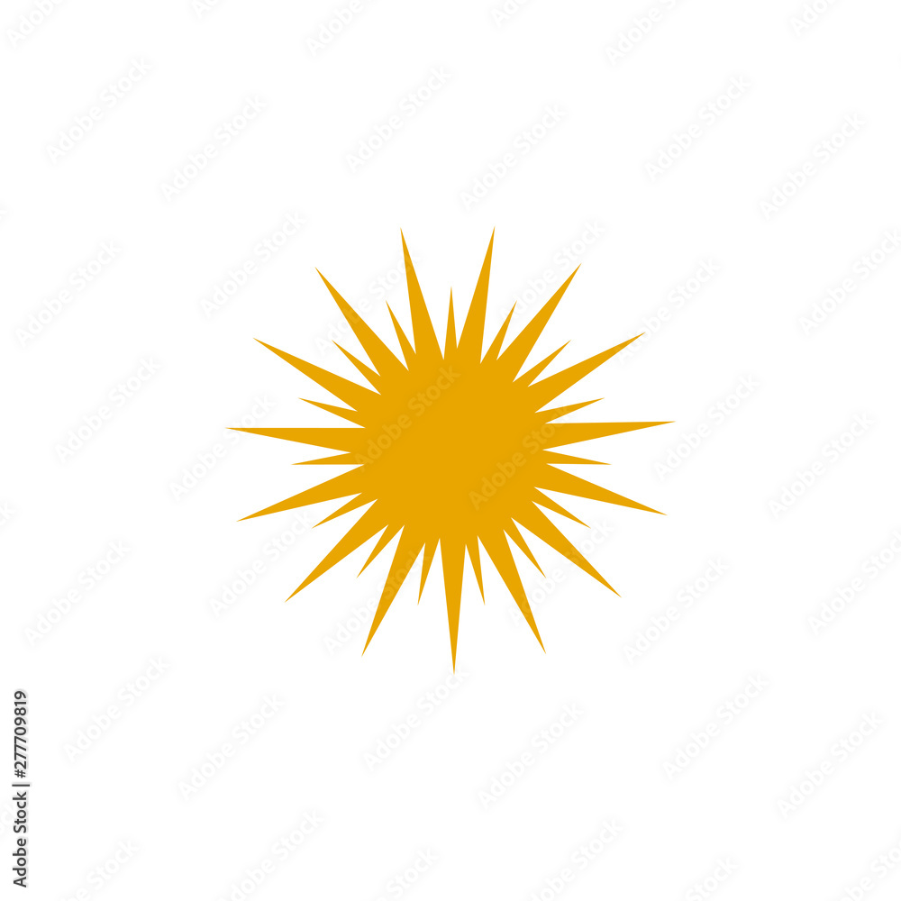 Sun logo design vector template